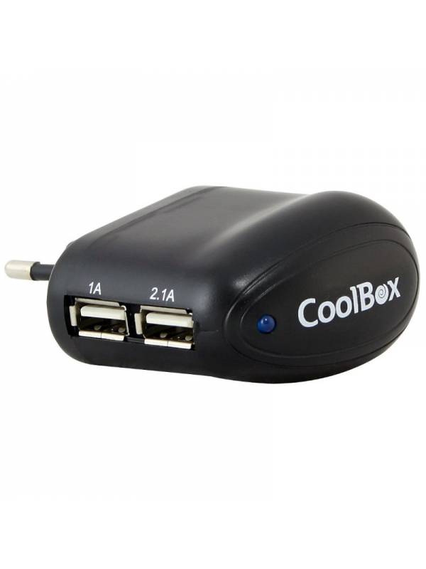CARGADOR  5V ENCHUFE COOLBOX   UX-2 USB PN: REPCOOUSBX2 EAN: 8437012429710