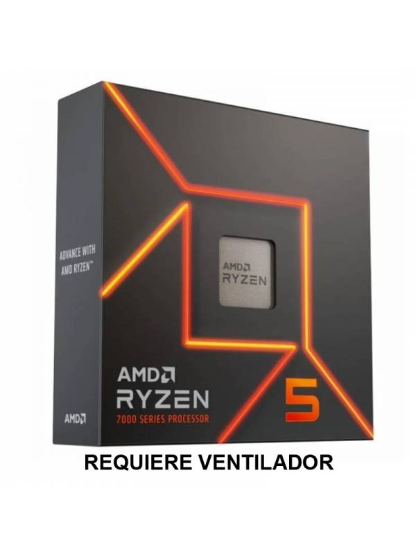 CPU AMD S-AM5 RYZEN 5 7600X    BOX SIN VENTILADOR PN: 100-100000593WOF EAN: 730143314442