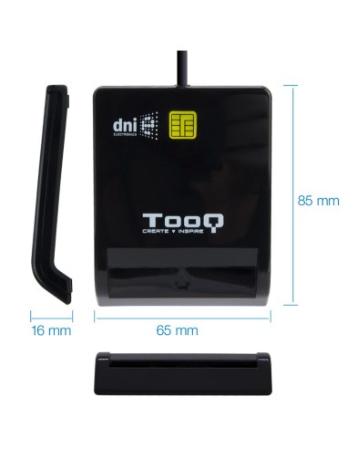 LECTOR EXT. TOOQ DNIE TQR-210B  USB 2.0 NEGRO...