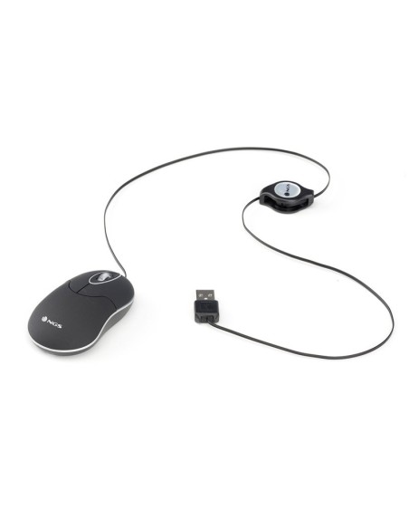 RATON USB NGS MINI CABLE RETRA CTIL NEGRO PN: SINBLACK EAN: 8435430606461   