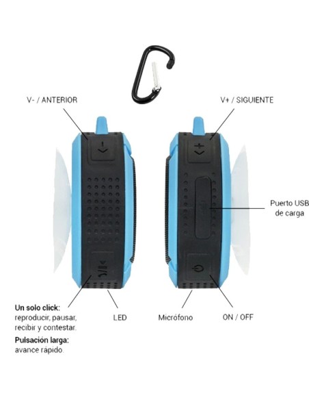 ALTAVOZ BT APPROX WATERPROOF   AZUL APPSPWPBBL PN: APPSPWPBBL EAN: 8435099524502   