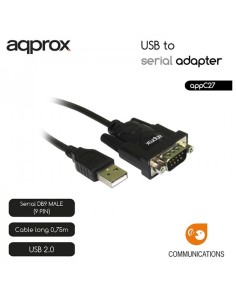 CONVERSOR USB A SERIE DB9 APPR OX NEGRO PN: APPC27 EAN:...