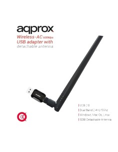 ANTENA 20DBM USB  600MPBS APPR OX DESMONTABLE AC PN:...
