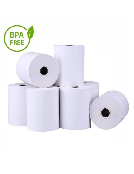 PAPEL TERMICO CAJA 100 ROLLOS  80X50X12 SIN BISFENOL A PN: 1457 EAN: 1000000002835   