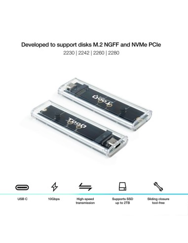 CAJA M.2 NVME USB 3.1 TOOQ     TQE-2220...