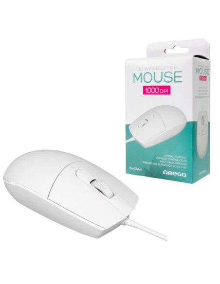 RATON OMEGA OPTICO 1000DPI USB 3D BLANCO PN: OM439W EAN: 5907595460729   
