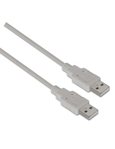 CABLE USB 2.0 AISENS M/M 1M    GRIS PN: USB 2.0 M/M 1M...