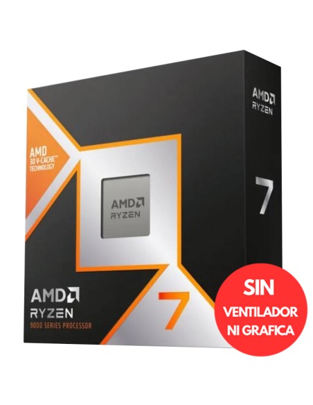 AMD S-AM5 RYZEN 7 9700X  BOX   3.8GHZ SIN VENTILADOR PN: 100-100001404WOF EAN: 0730143315593   