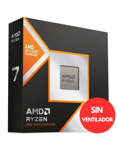 AMD S-AM5 RYZEN 7 9800X3D BOX  4.7 GHZ  SIN...