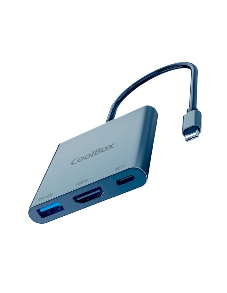 MINI DOCK USB TYPE C COOLBOX   C31 USB 3.0, HDMI 4K, USB C IN PN: COO-DOCK-C-31 EAN: 8436624420269   