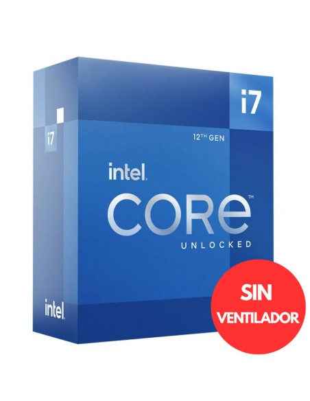 INTEL S-1700 I7-12700K   BOX   5.0GHz SIN VENTILADOR PN: BX8071512700K EAN: 5032037233989   
