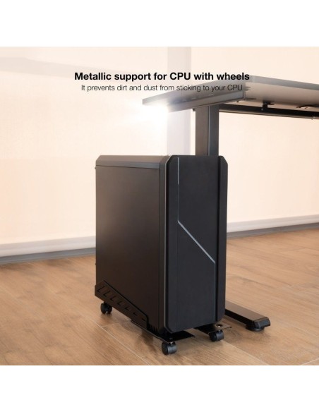 SOPORTE PARA CPU DE SUELO CON  RUEDAS UMCS0024-B NEGRO PN: UMCS0024-B EAN: 8433281012769   