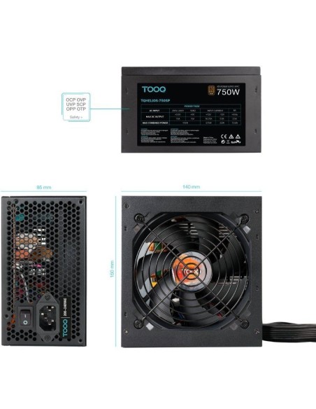 FUENTE  750W/56A   ATX TOOQ    TQHELIOS-750SP 80 PLUS BRONZE PN: TQHELIOS-750SP EAN: 8433281016330   