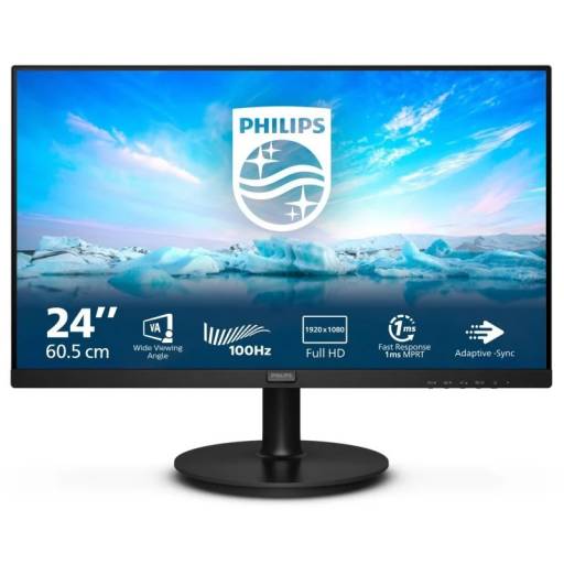 MONITOR 23.8 PHILIPS LED 241V 8LA/00 FHD NEGRO PN: 241V8LA/00 EAN: 8712581771652