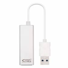 ADAPT. USB MACHO A ETHERNET    GIGABIT + 3X USB 3.0 PLATA